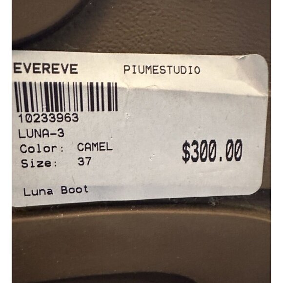 Piumestudio Luna Camel Pillow Boot Womens 37 Evereve‎ Ankle Bootie Vegan New - Picture 7 of 7